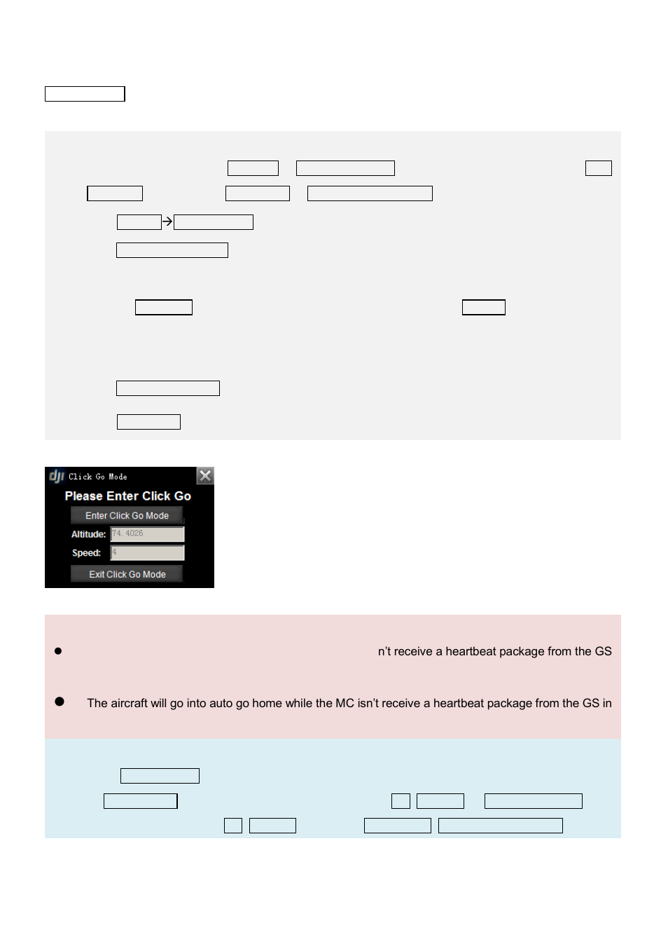 3 click go mode, Notices, Tips | DJI Ground Station User Manual | Page 23 / 48