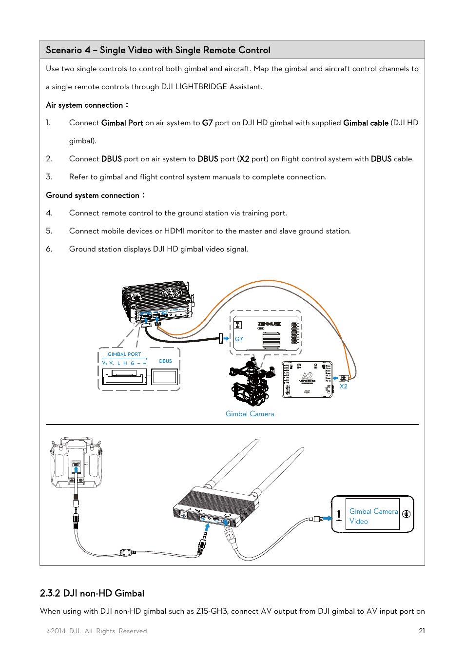 2 dji non-hd gimbal | DJI Lightbridge User Manual User Manual | Page 21 / 48