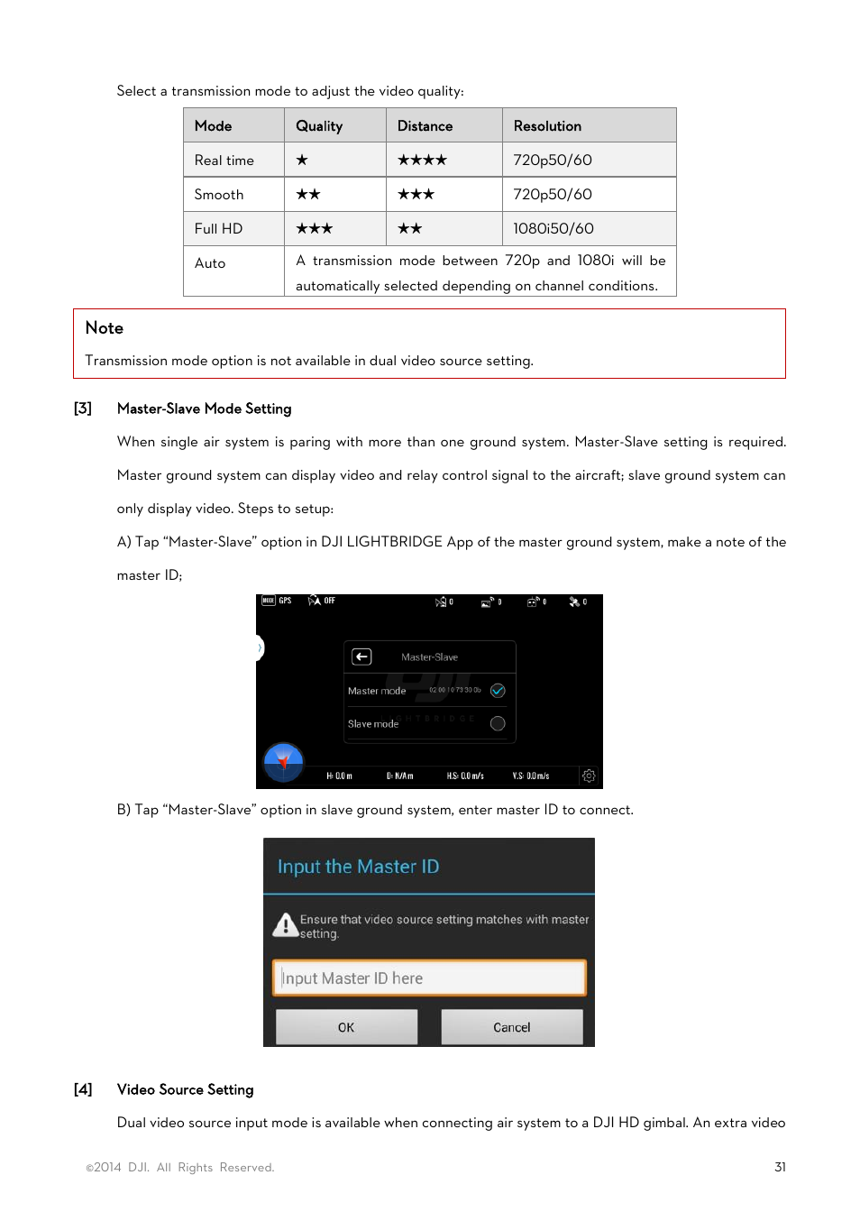 DJI Lightbridge User Manual User Manual | Page 31 / 48