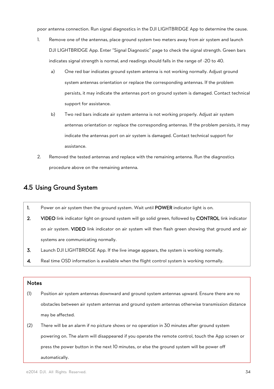 5 using ground system | DJI Lightbridge User Manual User Manual | Page 34 / 48