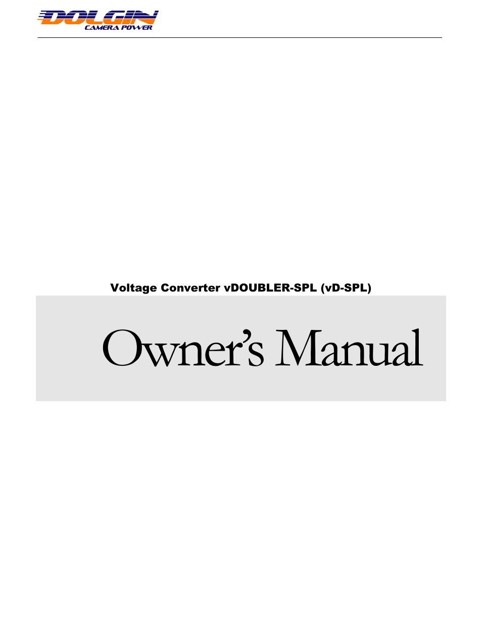 Dolgin Engineering vDOUBLER SPL Manual User Manual | 2 pages