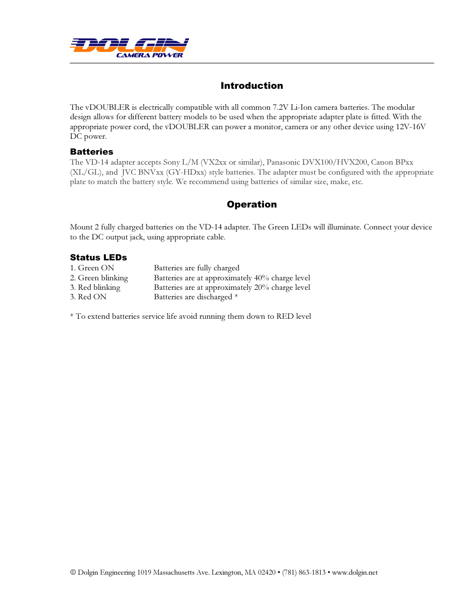 Dolgin Engineering VD-14 vDOUBLER Manual User Manual | Page 2 / 2