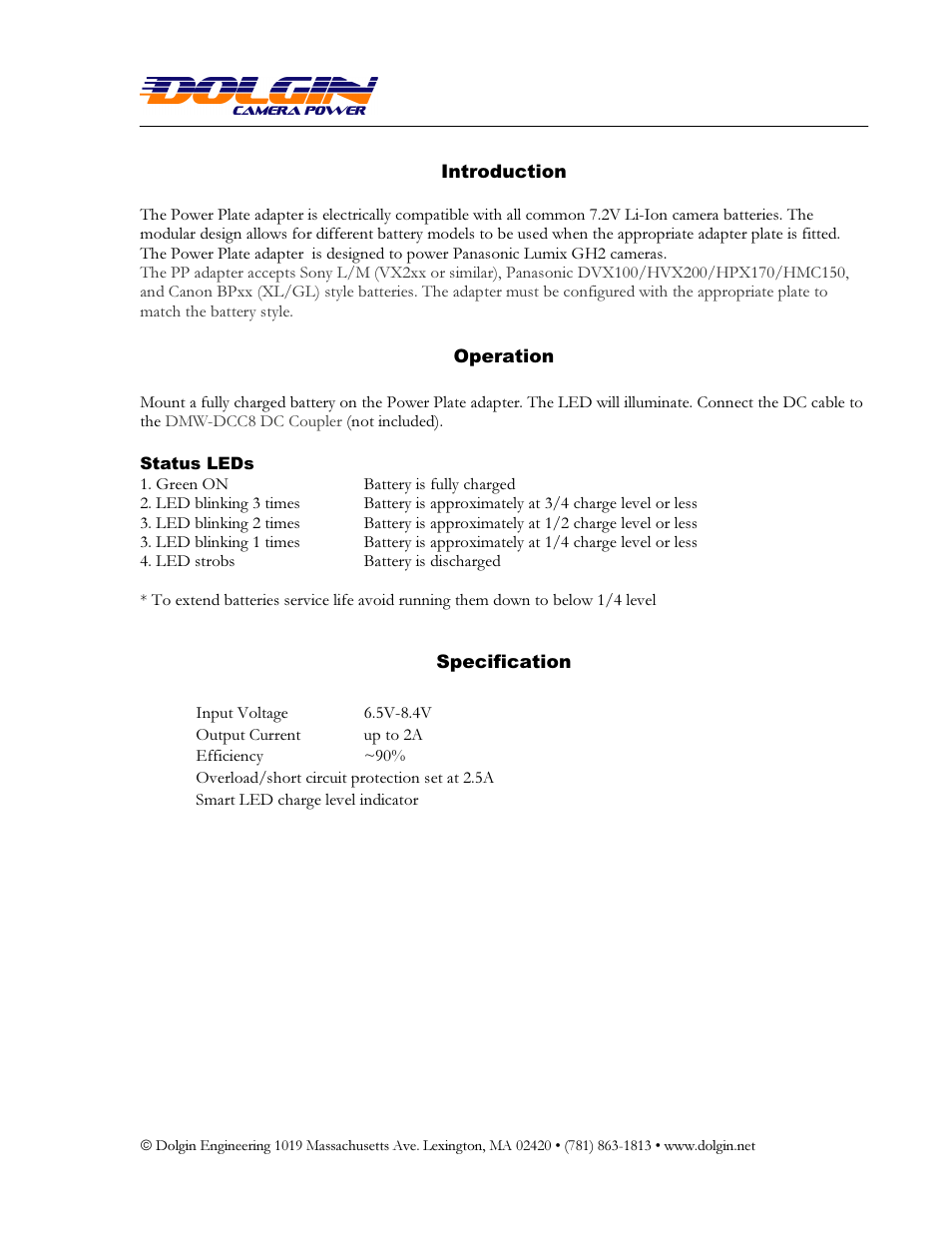 Dolgin Engineering Power Plate User Manual | Page 2 / 2