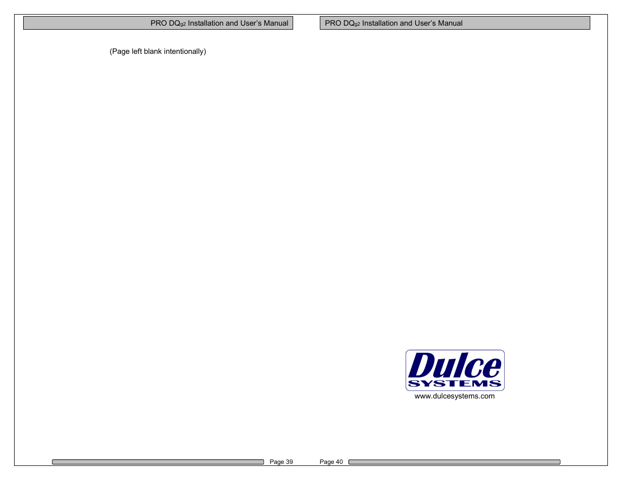 Dulce Systems PRO DQxc User Manual | Page 20 / 20