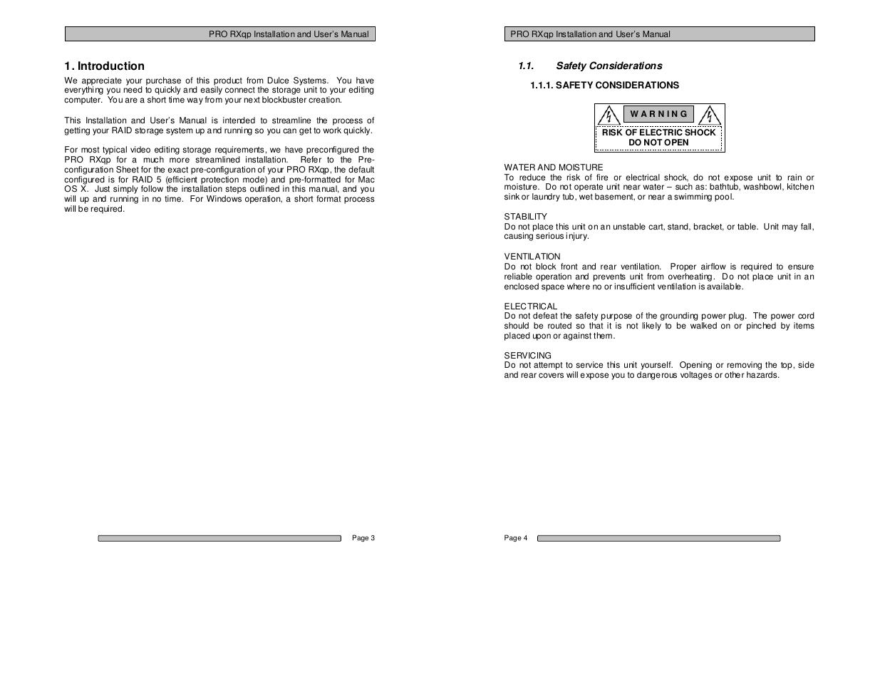 Dulce Systems PRO RXqp User Manual | Page 2 / 24