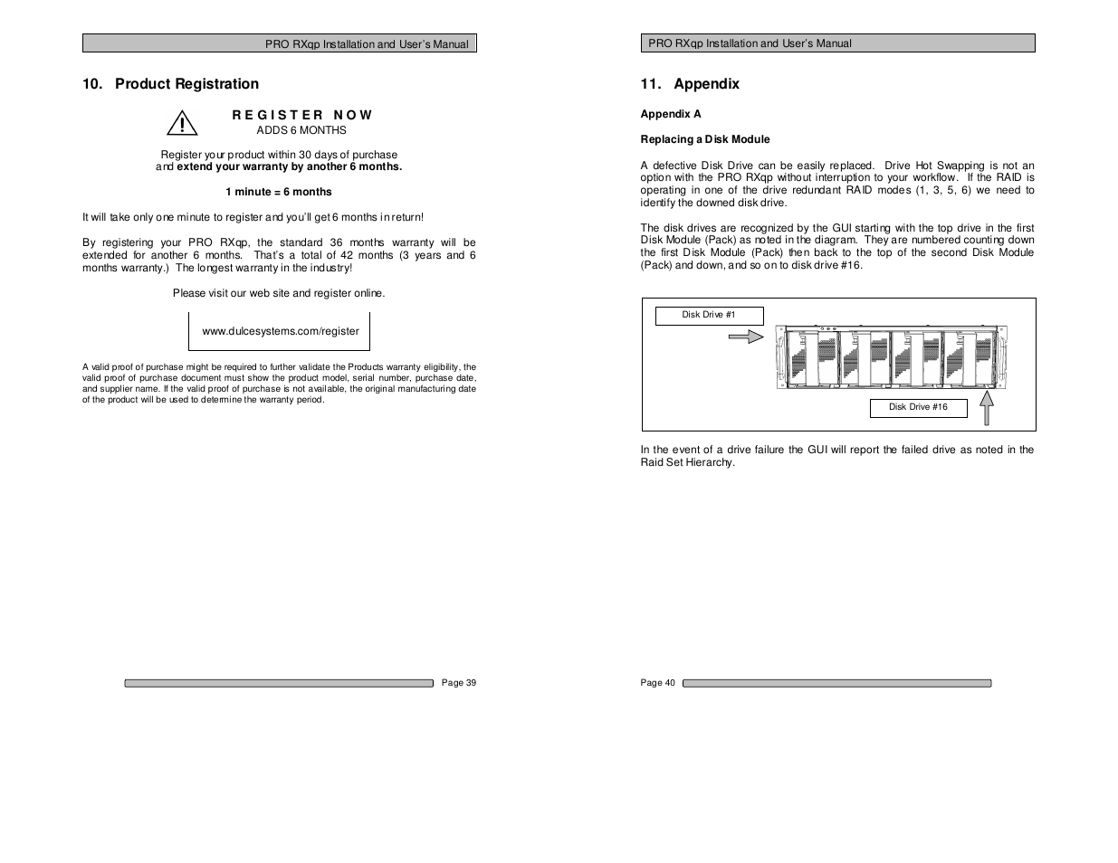 Dulce Systems PRO RXqp User Manual | Page 20 / 24