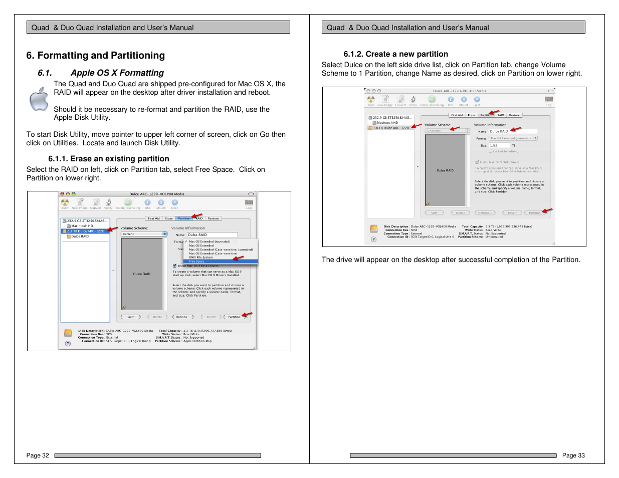 Formatting and partitioning | Dulce Systems Duo Quad User Manual | Page 17 / 21
