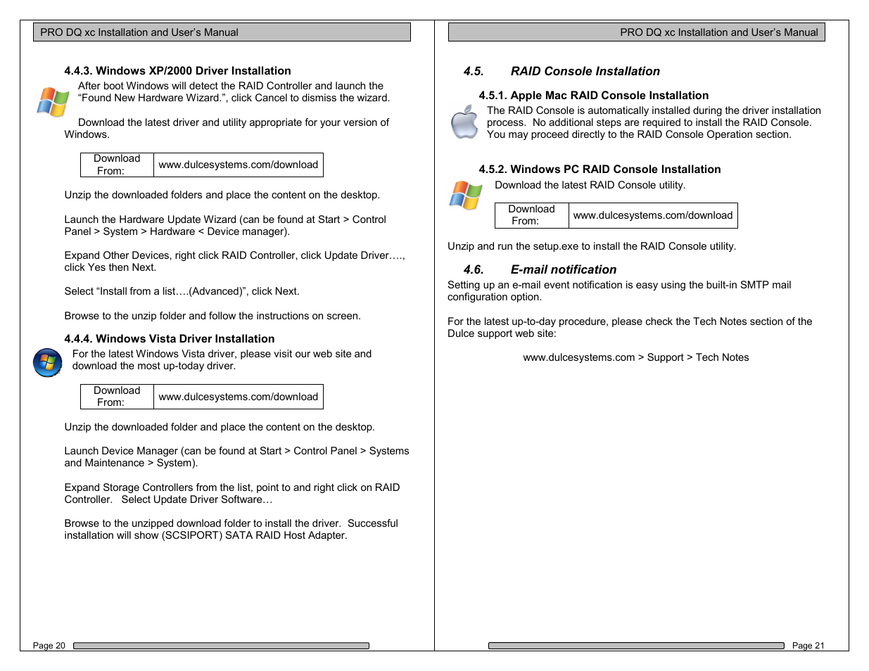 Dulce Systems PRO DQ xc User Manual | Page 11 / 21