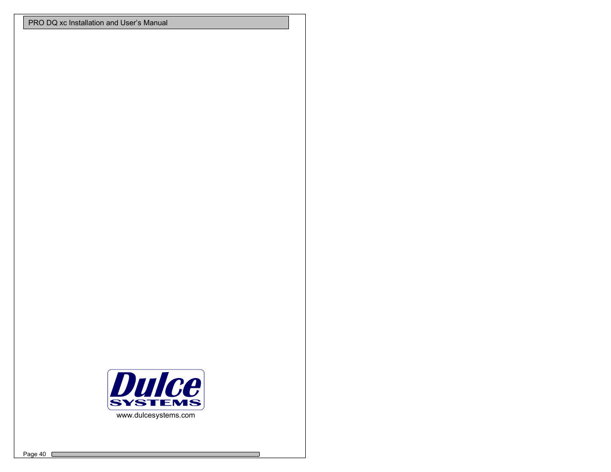 Dulce Systems PRO DQ xc User Manual | Page 21 / 21