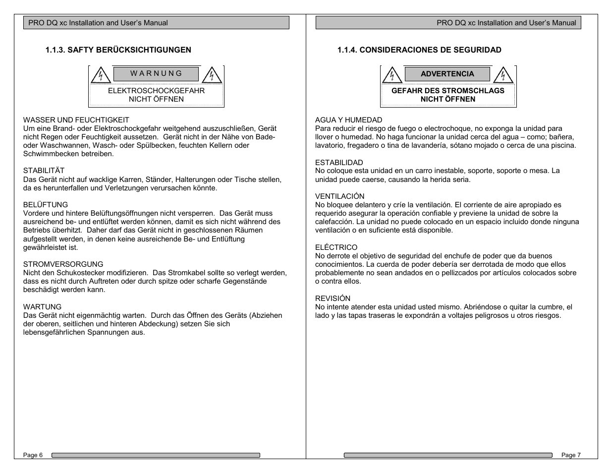 Dulce Systems PRO DQ xc User Manual | Page 4 / 21