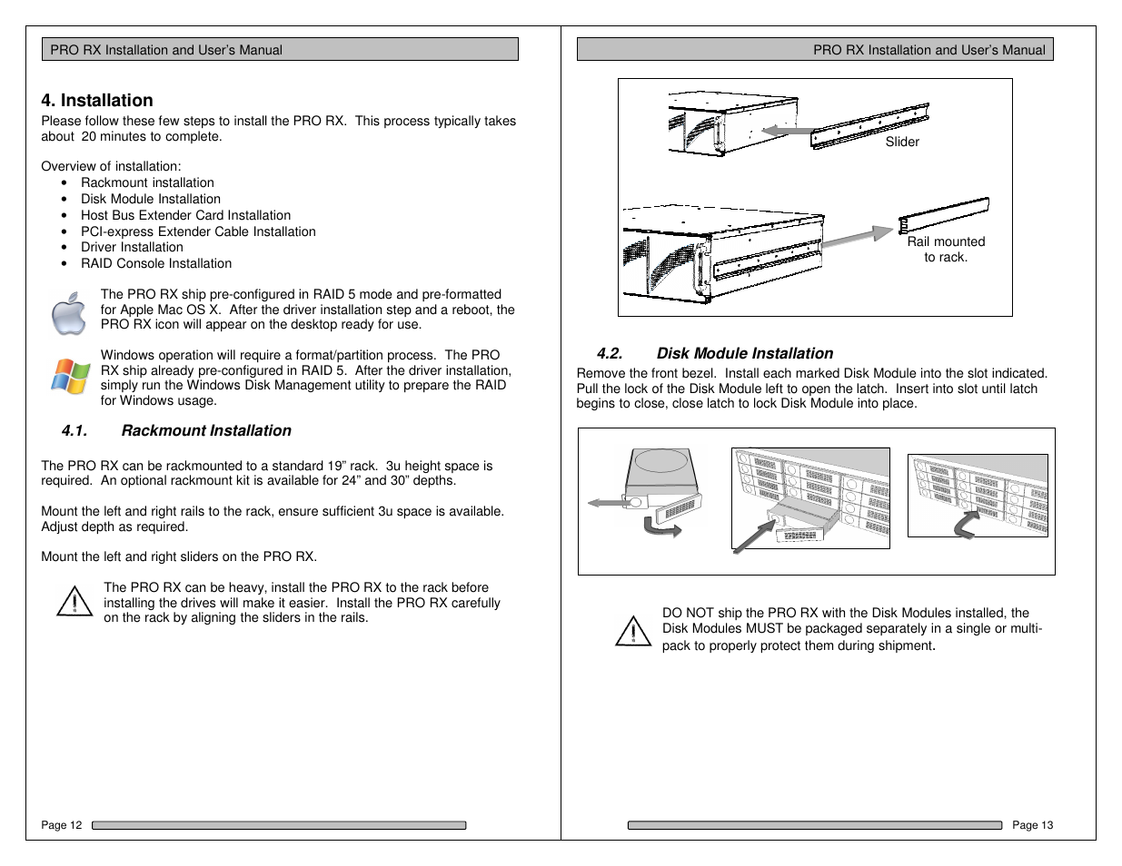 Installation | Dulce Systems PRO RX User Manual | Page 28 / 84