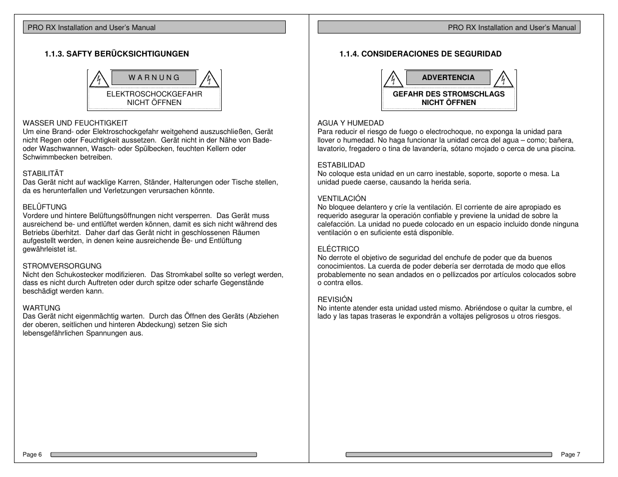 Dulce Systems PRO RX User Manual | Page 4 / 84