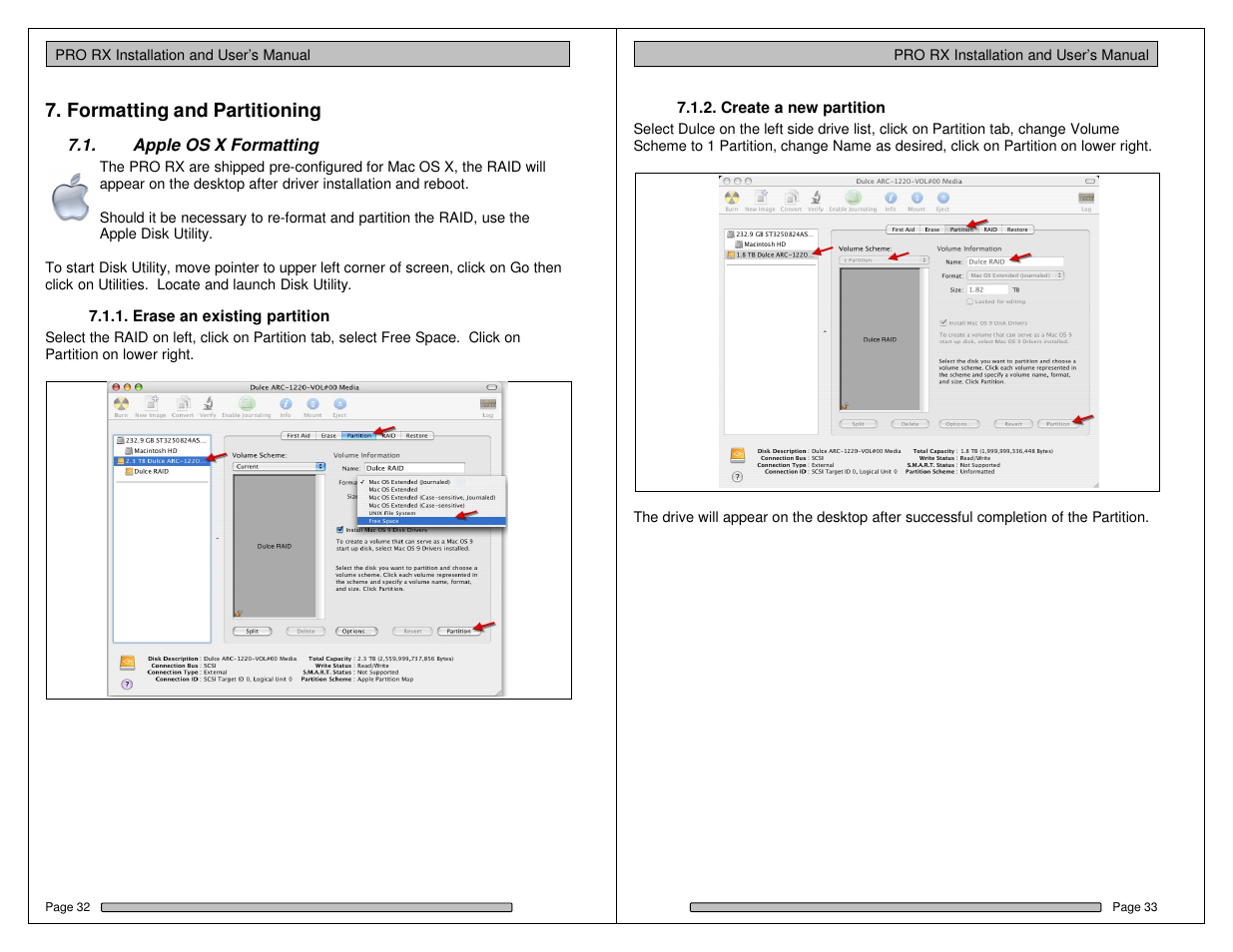 Formatting and partitioning | Dulce Systems PRO RX User Manual | Page 59 / 84