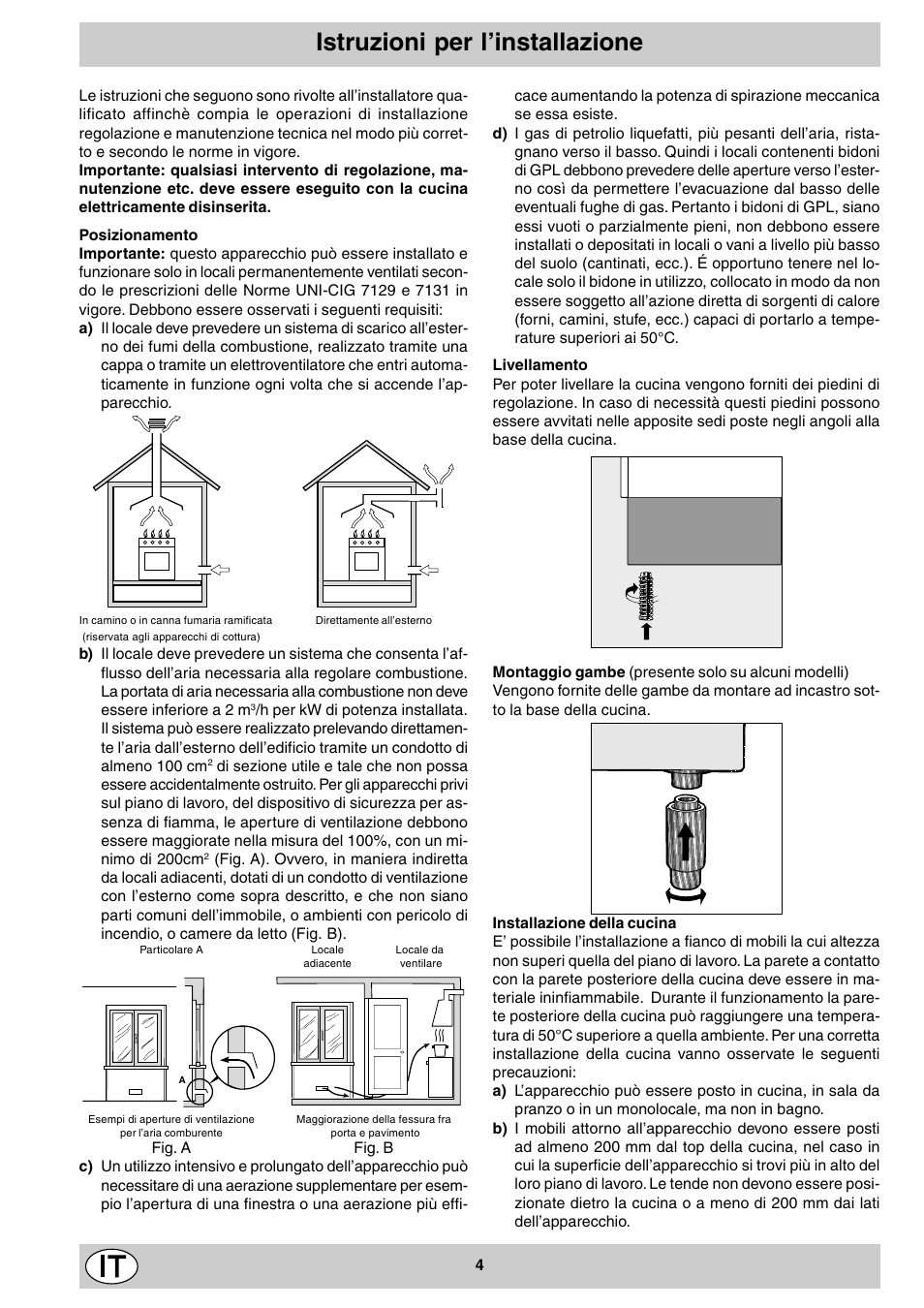 Istruzioni per l’installazione | Indesit K3M11/R User Manual | Page 4 / 60