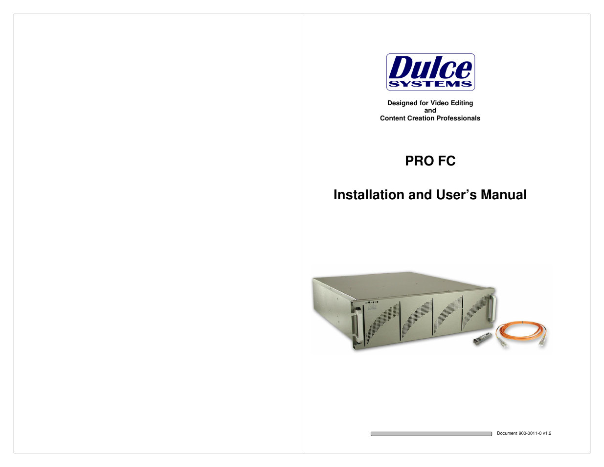 Dulce Systems PRO FC User Manual | 19 pages