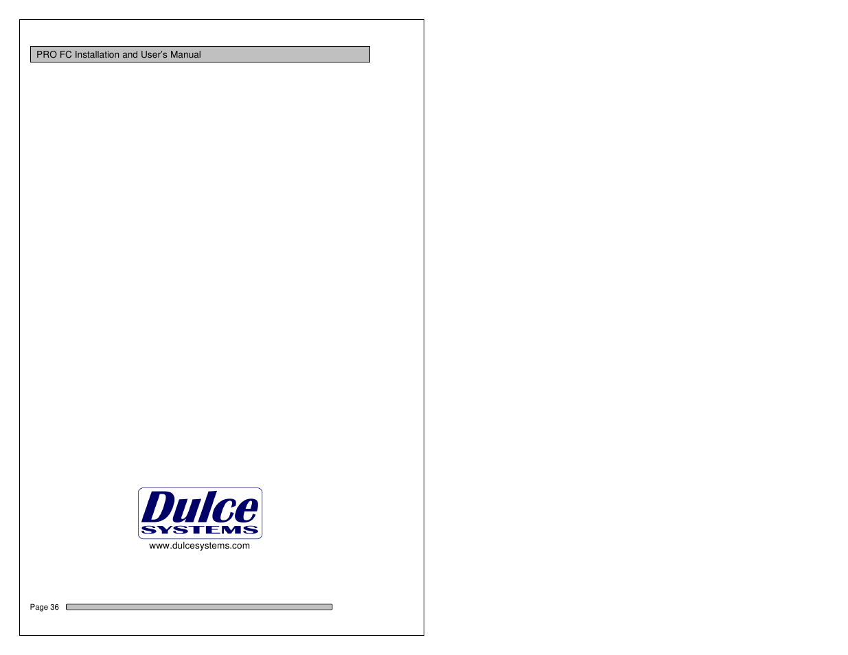 Dulce Systems PRO FC User Manual | Page 19 / 19