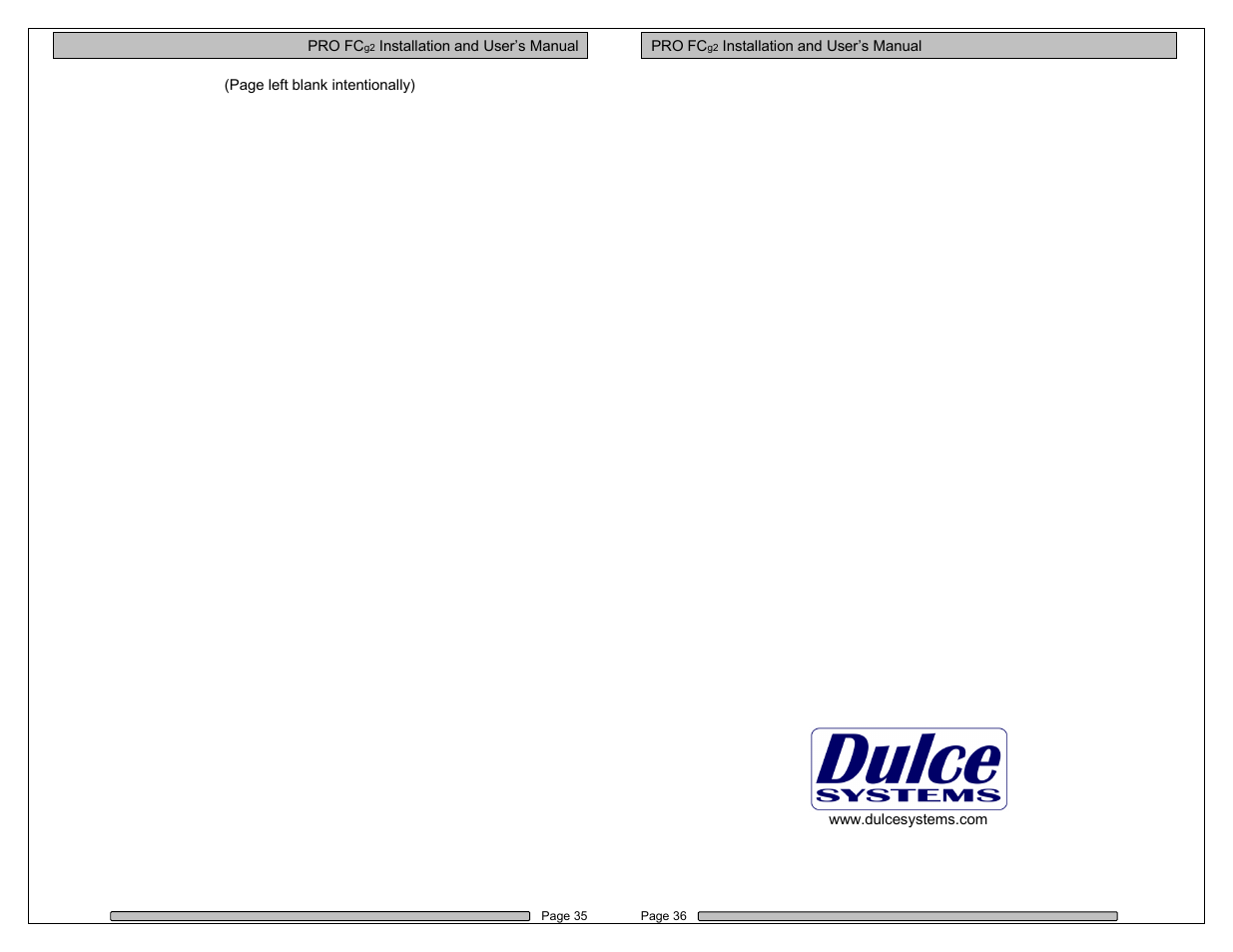 Dulce Systems PRO FC g2 User Manual | Page 18 / 18