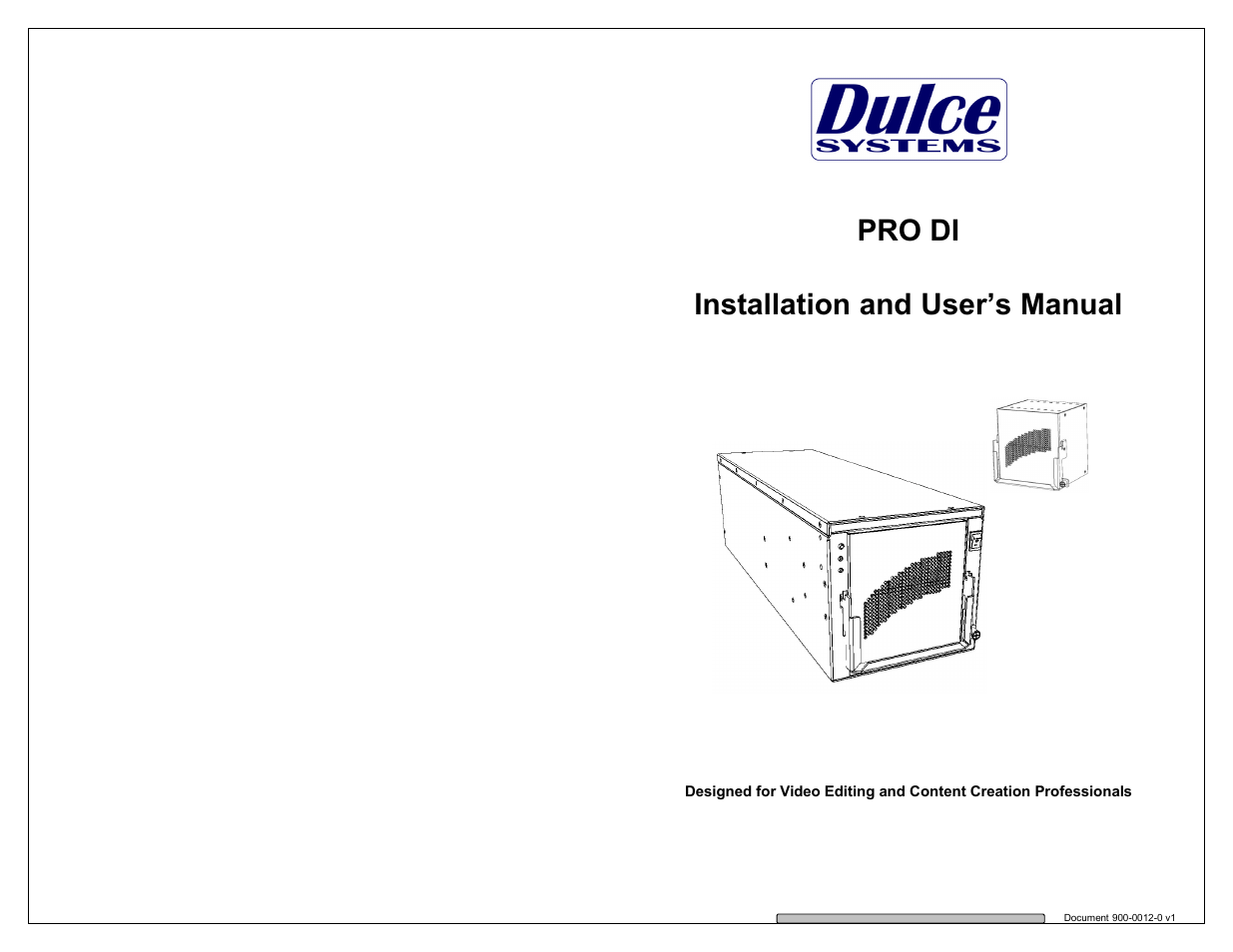 Dulce Systems PRO DI User Manual | 19 pages