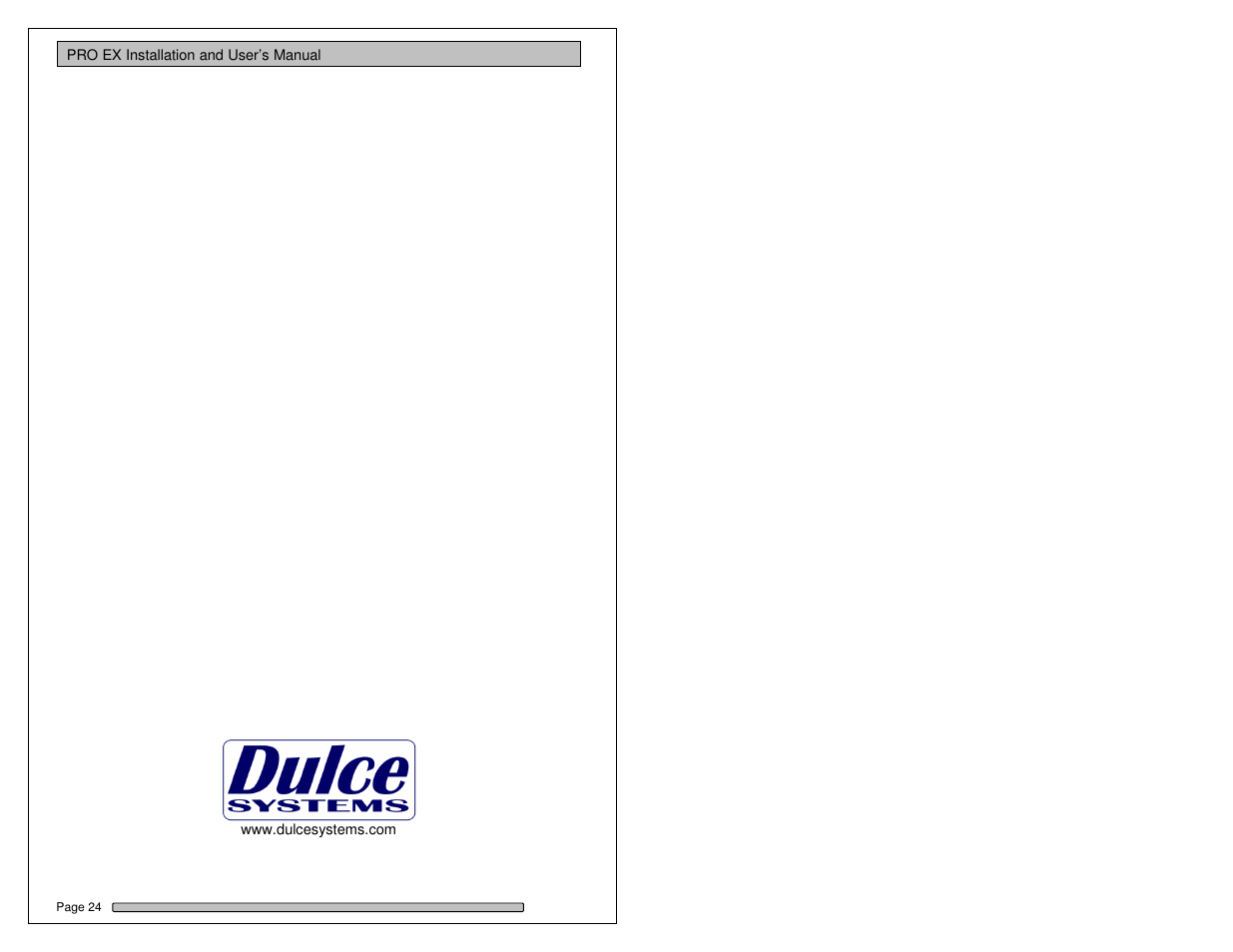 Dulce Systems PRO EX User Manual | Page 13 / 13