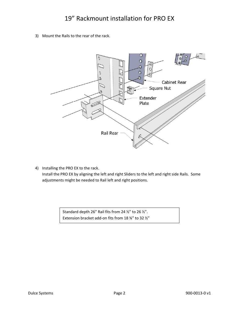 19” rackmount installation for pro ex | Dulce Systems 19” Rackmount for PRO EX User Manual | Page 2 / 2
