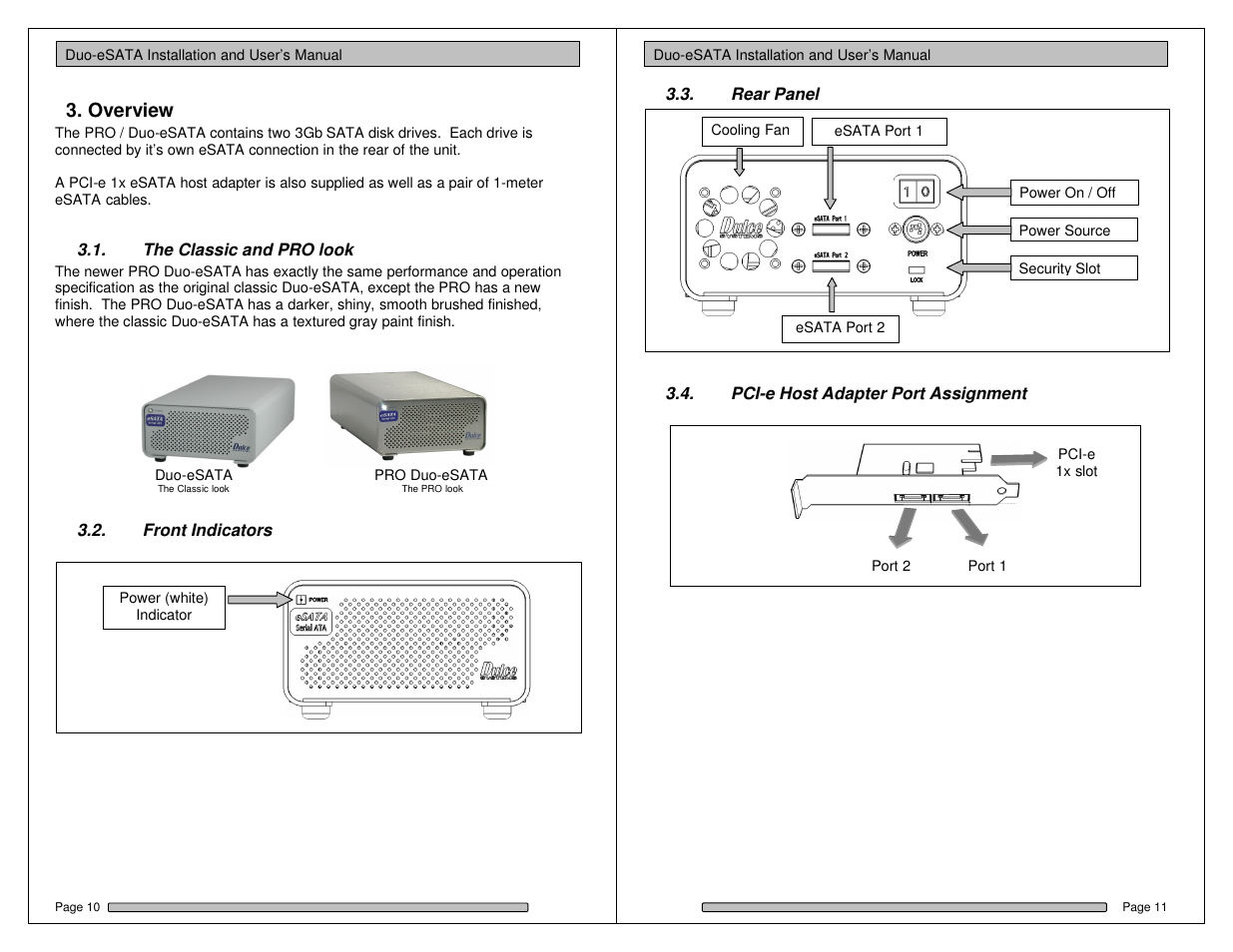 Overview | Dulce Systems Duo-eSATA User Manual | Page 6 / 13