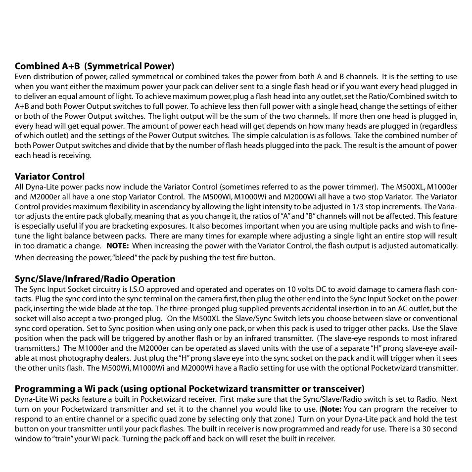 General instructions for all power packs | Dynalite Power Pack User Manual | Page 5 / 12