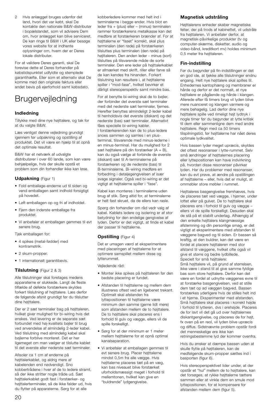 Brugervejledning | Bowers & Wilkins CM6 User Manual | Page 23 / 29