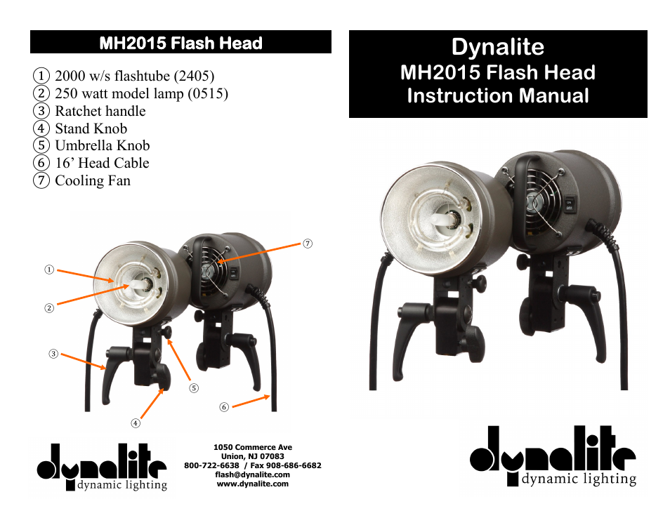 Dynalite MH2015 Flash Head User Manual | 2 pages