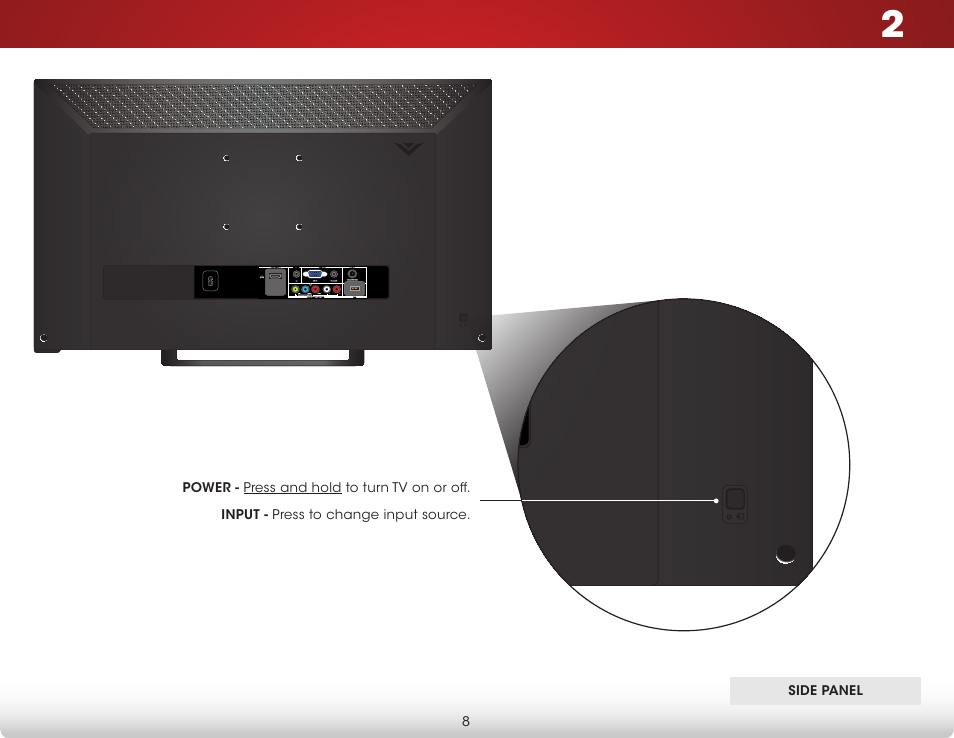 Side panel | Vizio E231-B1 - User Manual User Manual | Page 14 / 58