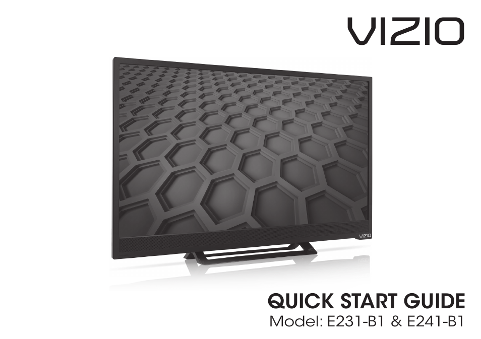 Vizio E241-B1 - Quickstart Guide User Manual | 16 pages