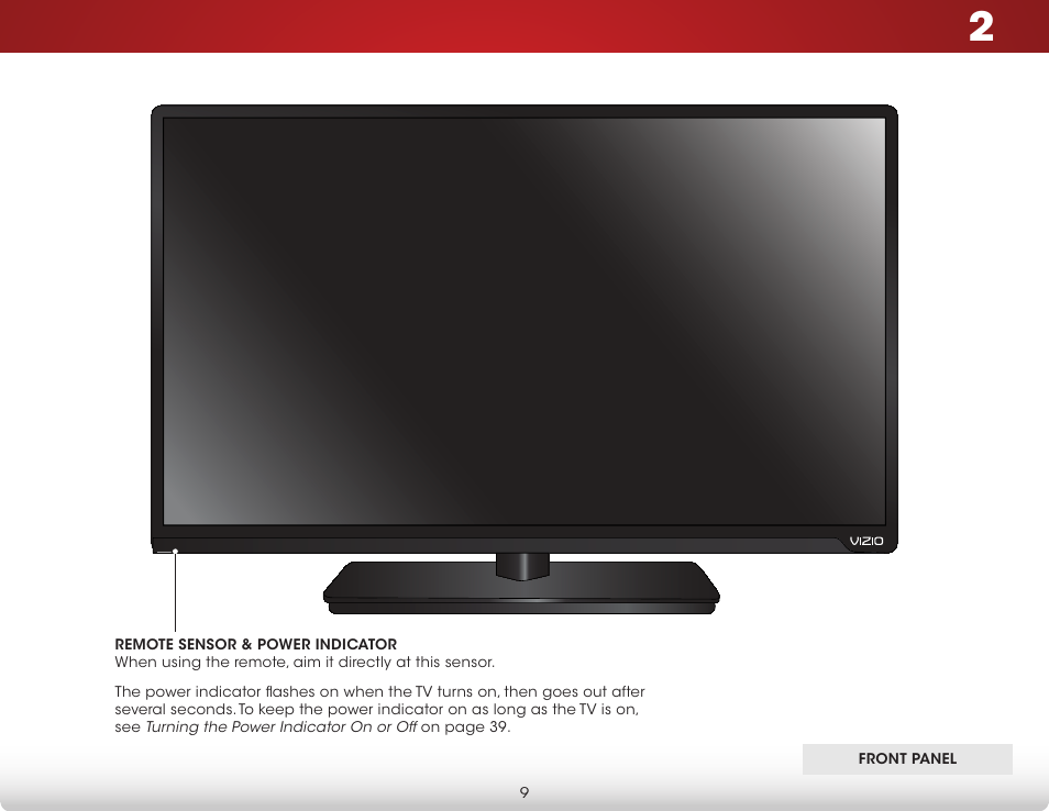 Front panel | Vizio E320-B1 - User Manual User Manual | Page 15 / 57