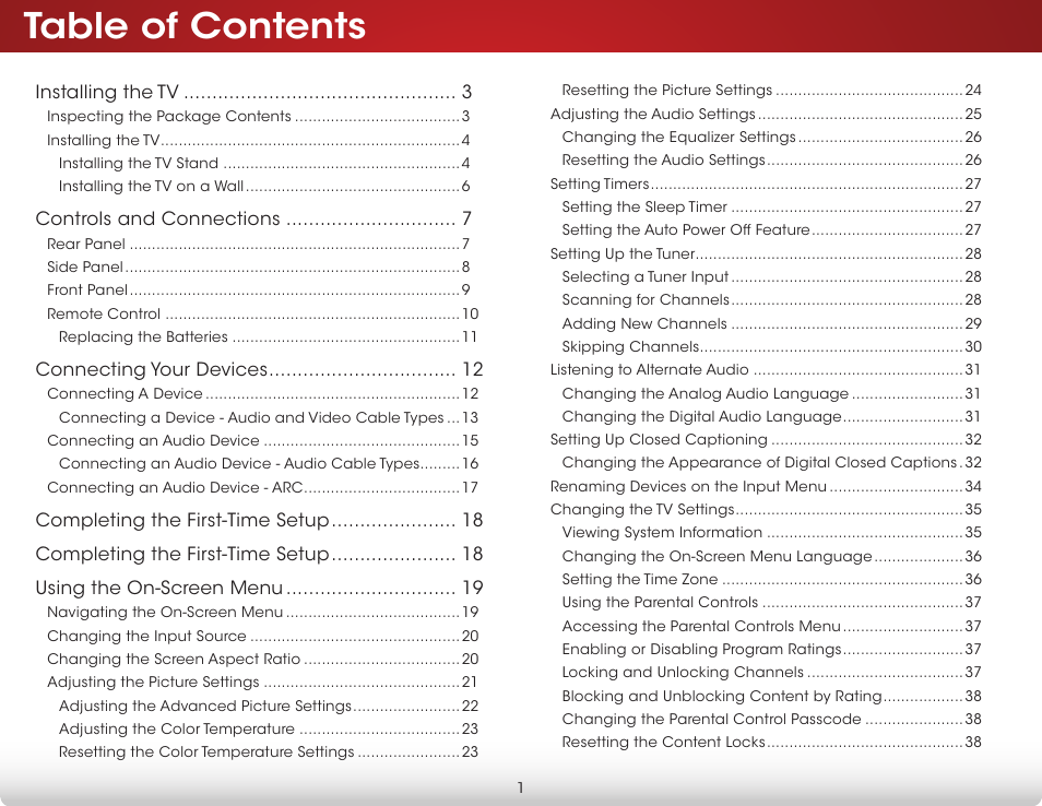 Vizio E320-B1 - User Manual User Manual | Page 7 / 57