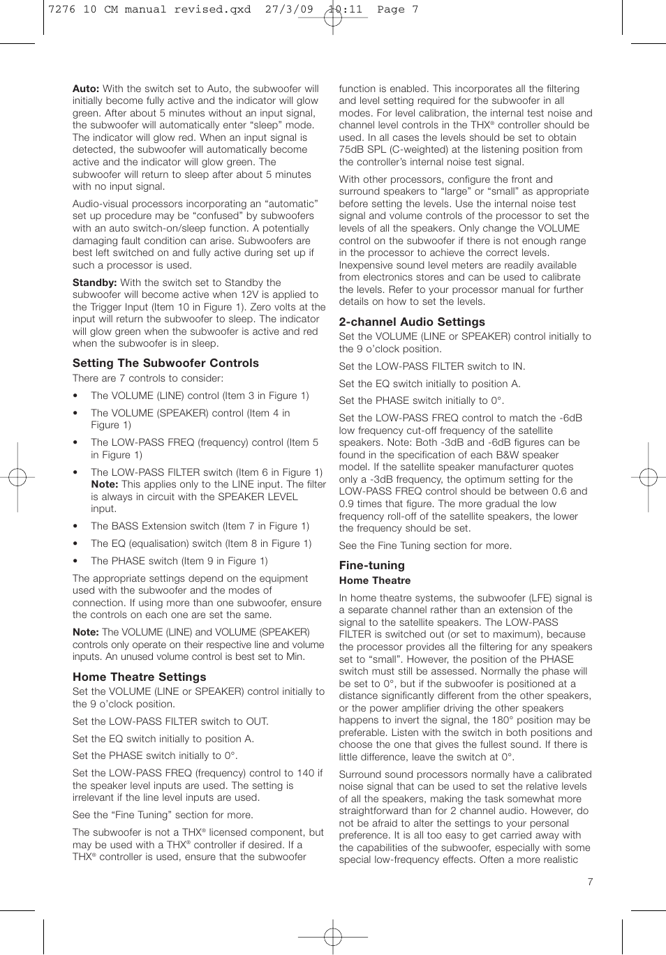 Bowers & Wilkins ASW 10CM User Manual | Page 10 / 104