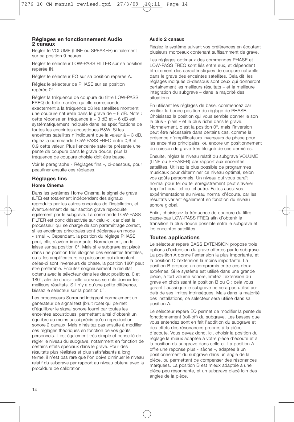 Bowers & Wilkins ASW 10CM User Manual | Page 17 / 104