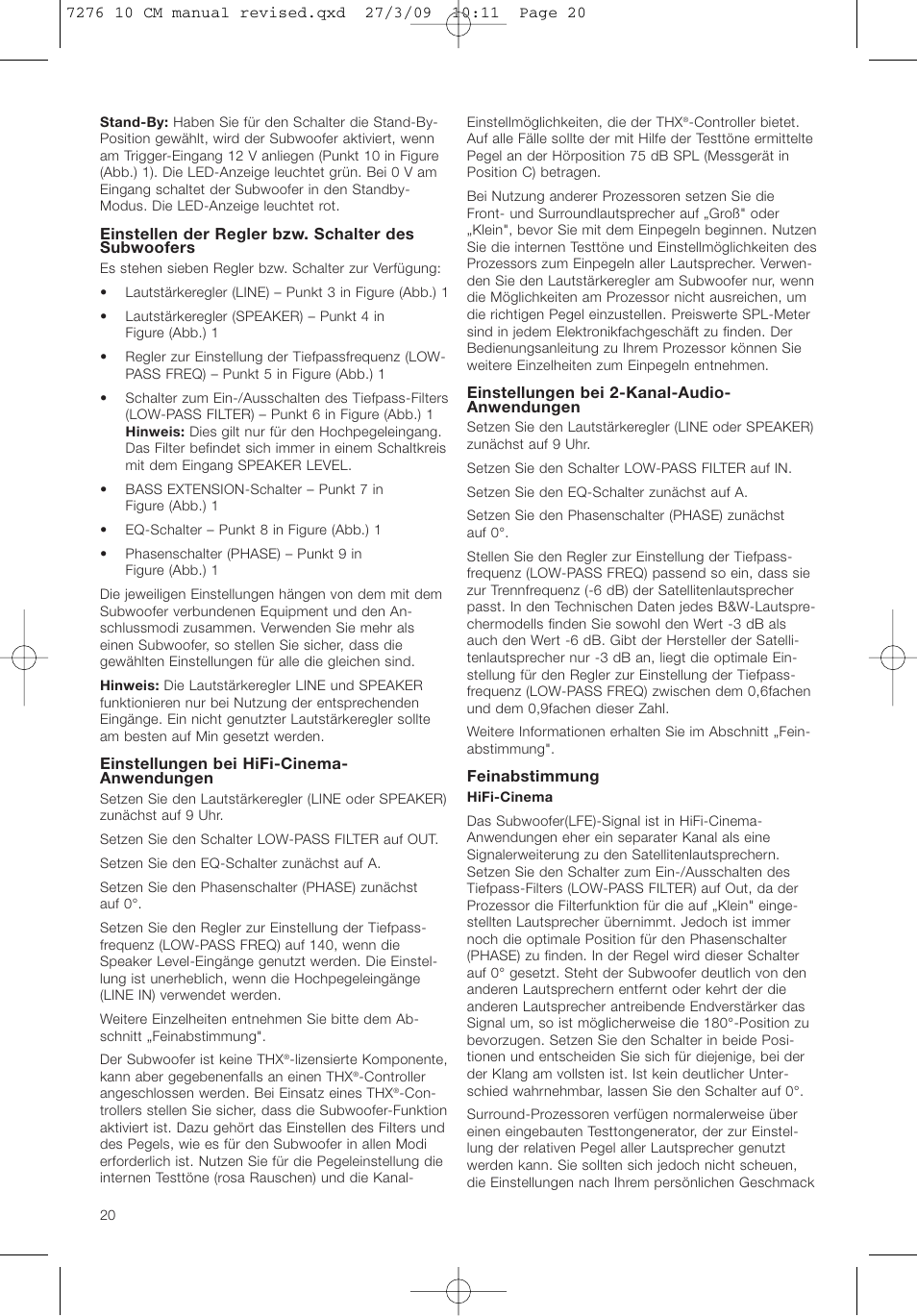Bowers & Wilkins ASW 10CM User Manual | Page 23 / 104