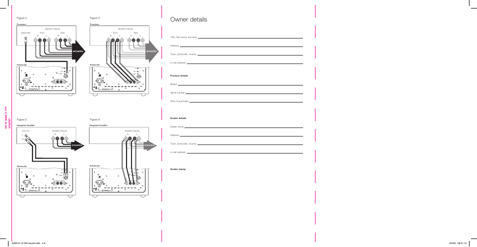 Owner details, Trim fold fold | Bowers & Wilkins ASW 10CM User Manual | Page 3 / 104