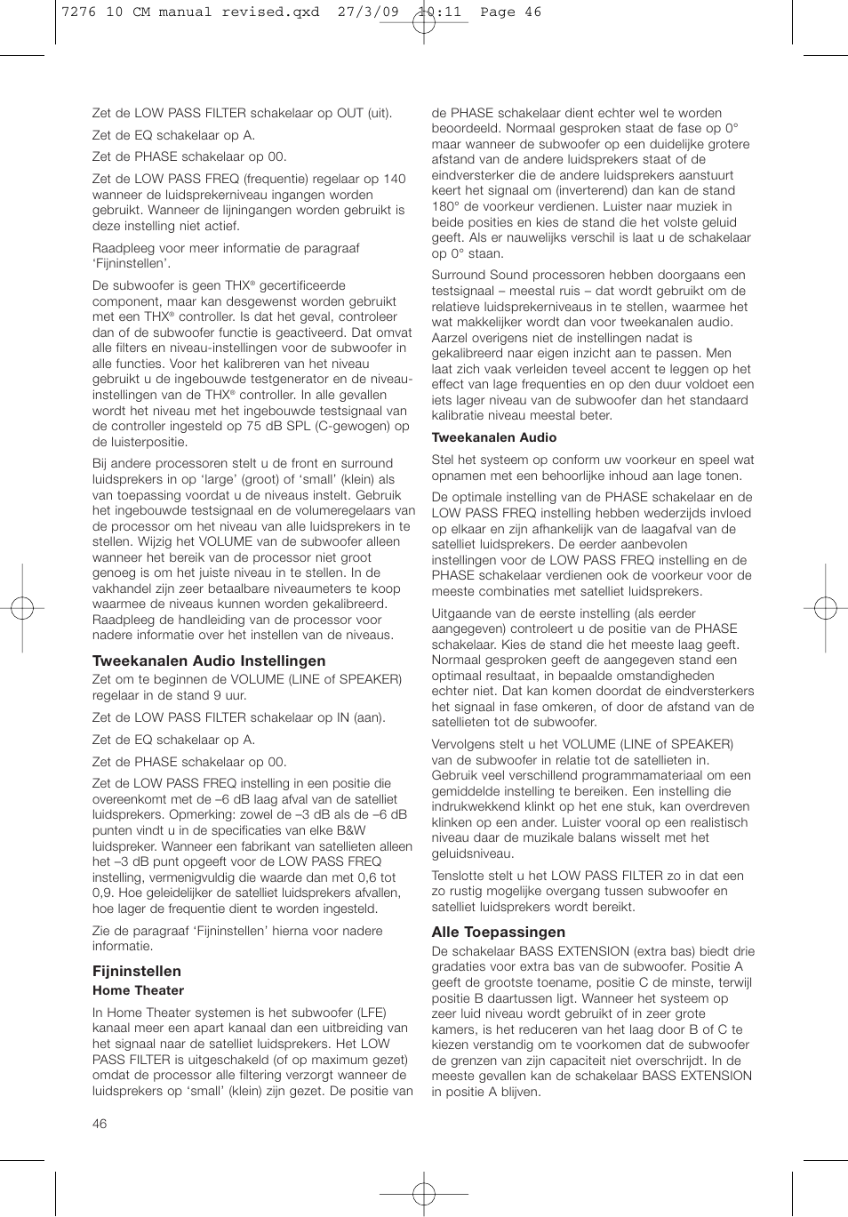 Bowers & Wilkins ASW 10CM User Manual | Page 49 / 104