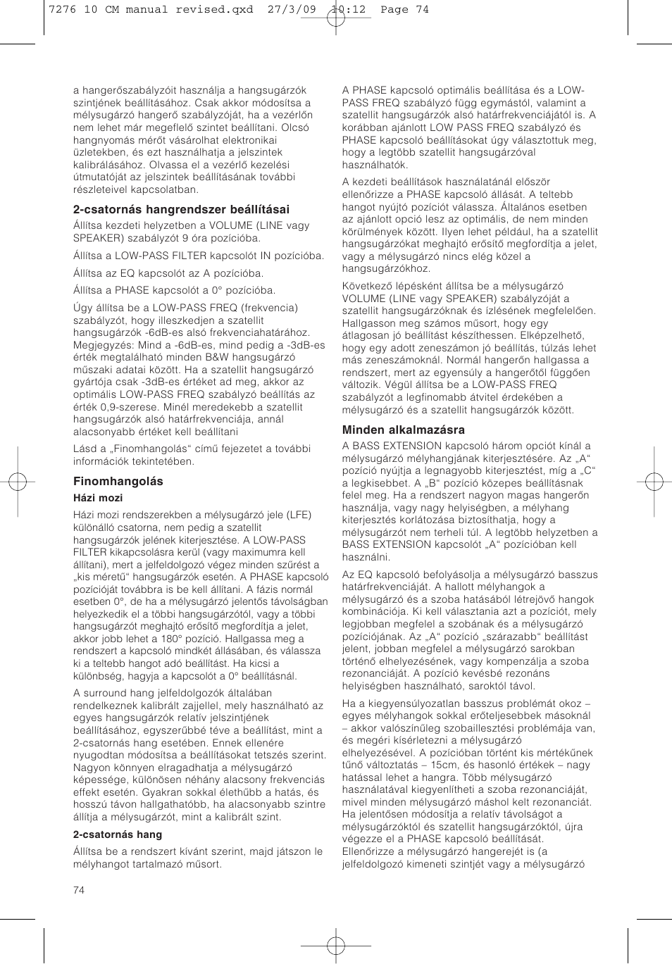 Bowers & Wilkins ASW 10CM User Manual | Page 77 / 104