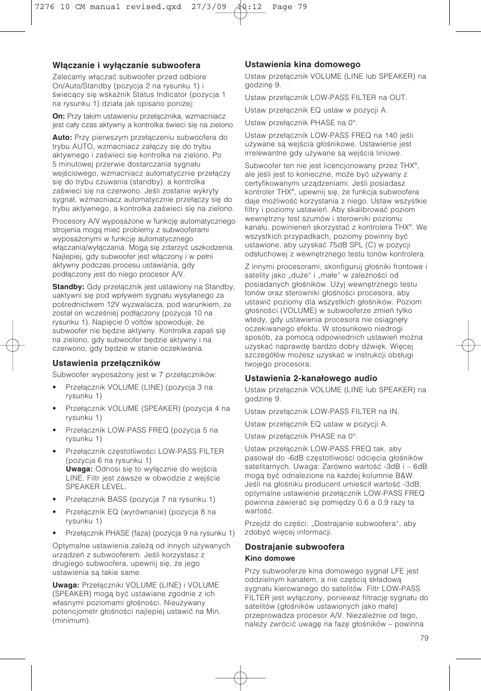 Bowers & Wilkins ASW 10CM User Manual | Page 82 / 104