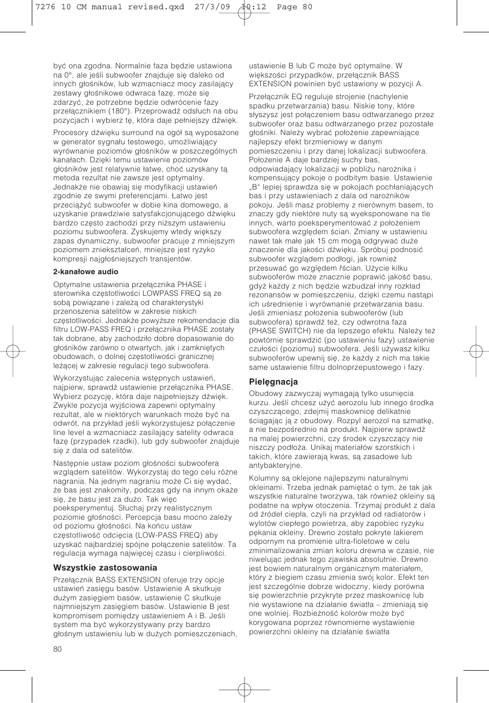 Bowers & Wilkins ASW 10CM User Manual | Page 83 / 104