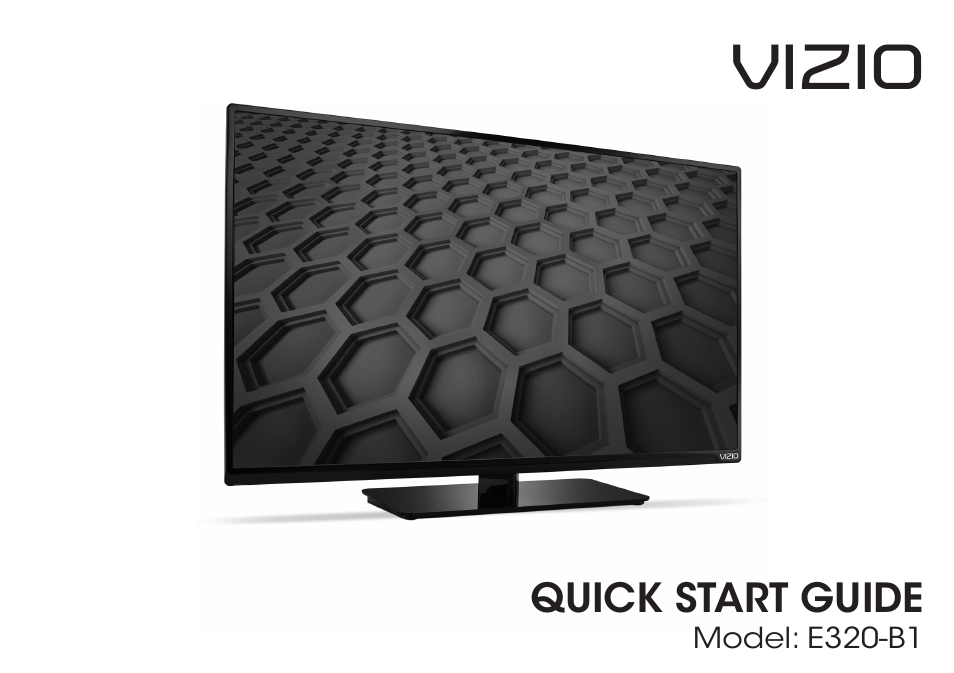 Vizio E320-B1 - Quickstart Guide User Manual | 16 pages