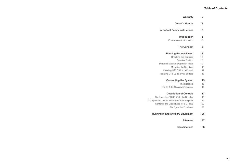 Bowers & Wilkins CT800 User Manual | Page 2 / 31