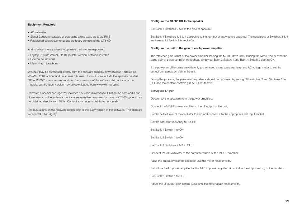 Bowers & Wilkins CT800 User Manual | Page 20 / 31