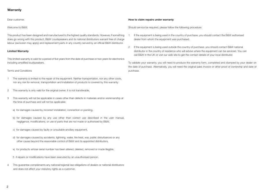 Bowers & Wilkins CT800 User Manual | Page 3 / 31