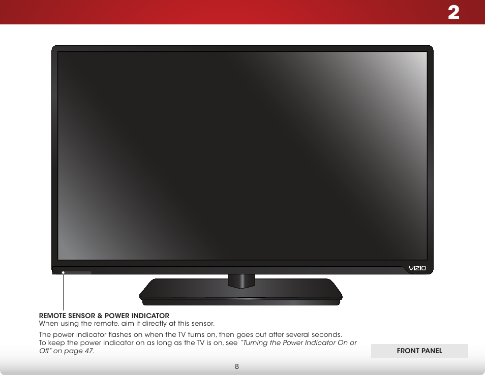 Front panel | Vizio E420i-B0 - User Manual User Manual | Page 14 / 75