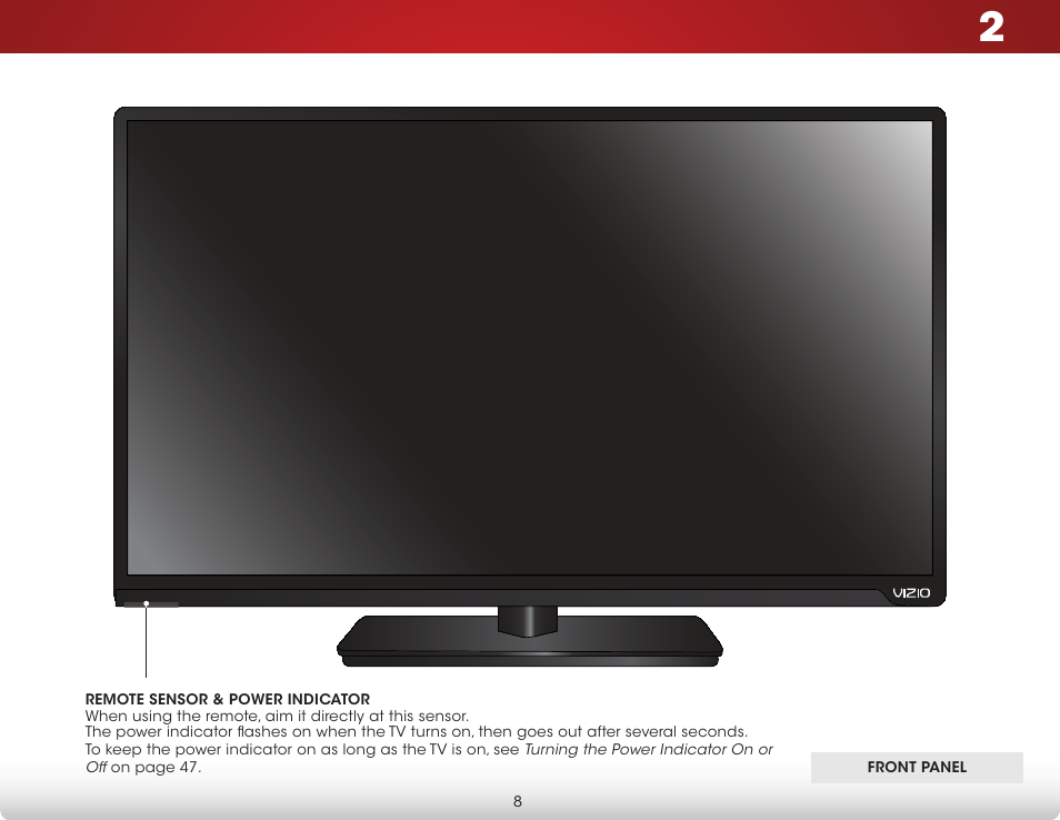 Front panel | Vizio E600i-B3 - User Manual User Manual | Page 14 / 75