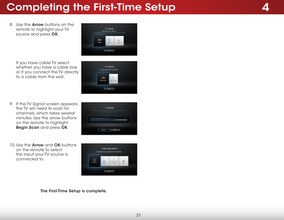 Completing the first-time setup | Vizio E241i-B1 - User Manual User Manual | Page 27 / 77