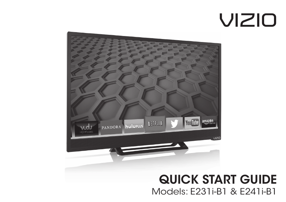 Vizio E241i-B1 - Quickstart Guide User Manual | 24 pages