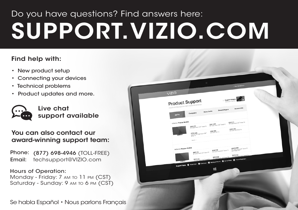 Do you have questions? find answers here | Vizio E241i-B1 - Quickstart Guide User Manual | Page 4 / 24