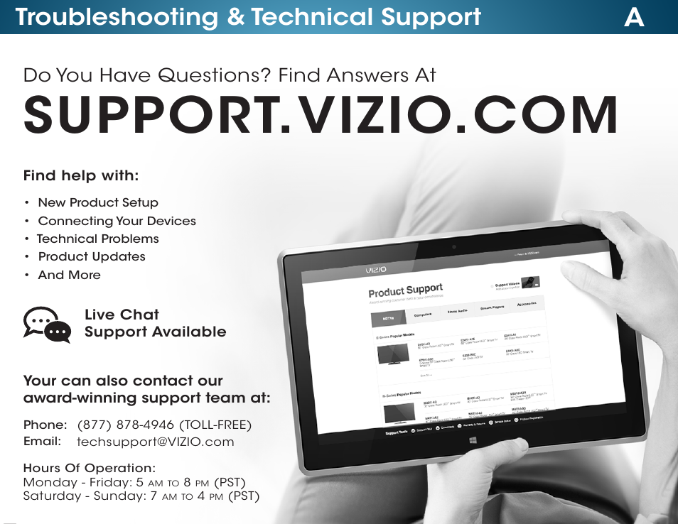 Troubleshooting & technical support, Do you have questions? find answers at | Vizio M702i-B3 - User Manual User Manual | Page 66 / 76